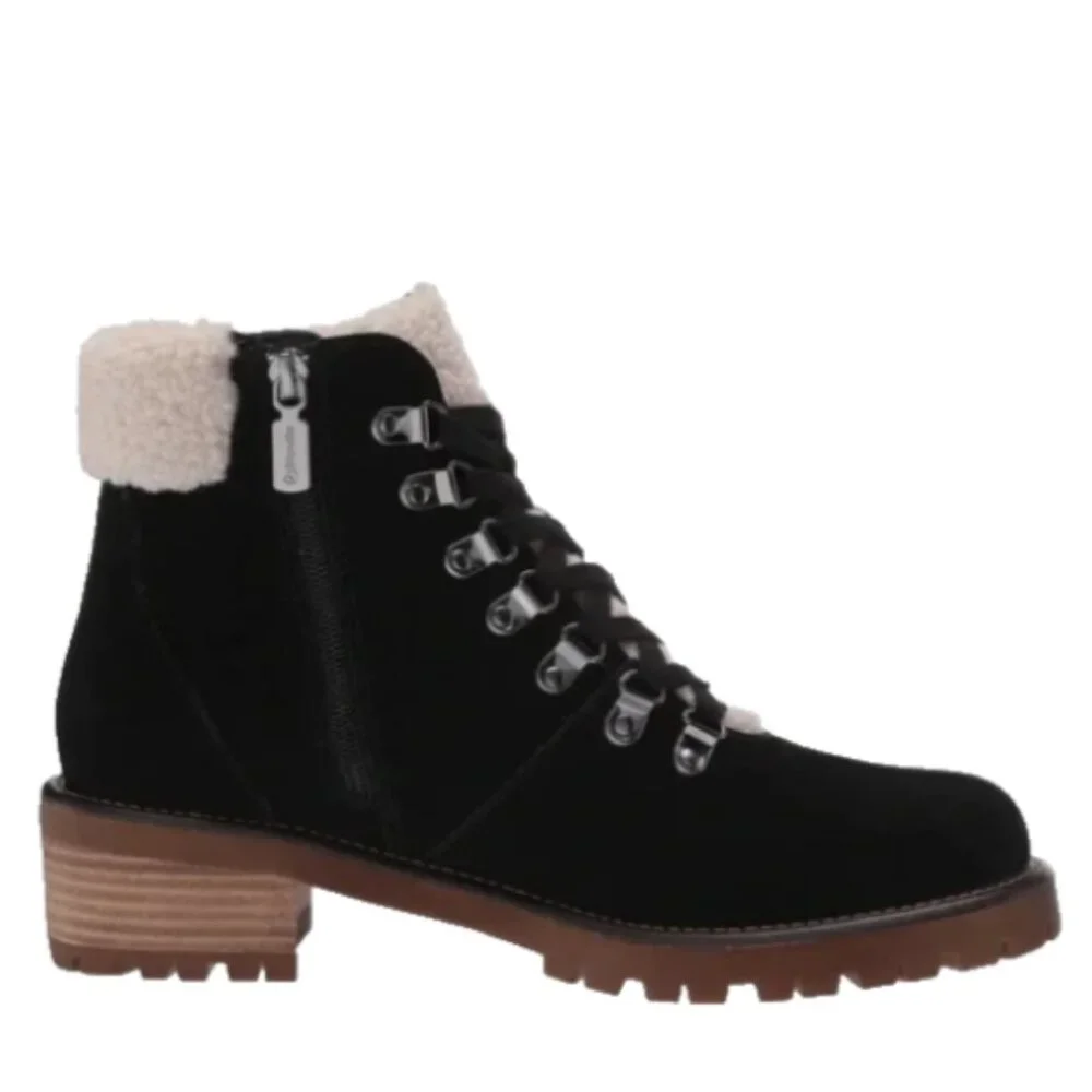 Blondo WATERPROOF Melissa Faux‎ Shearling Cuff Boots 8-1/2M Black #325G